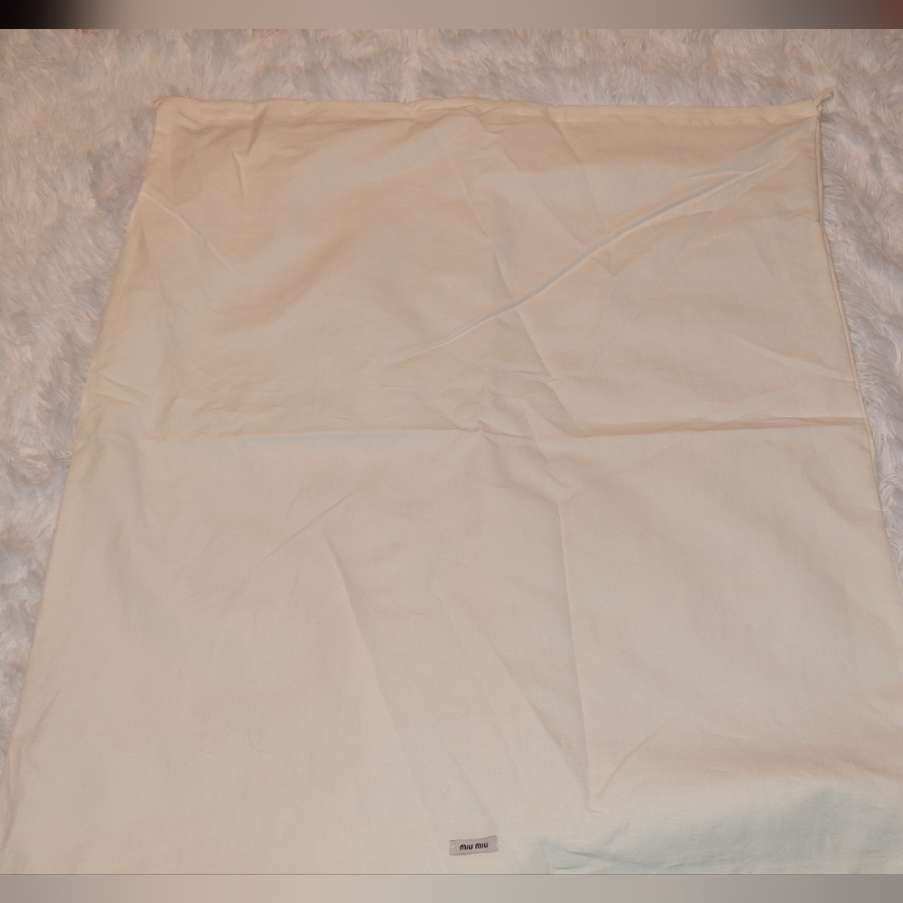 Miu Miu Cotton Dust Storage Bag 27" x 23" Cream